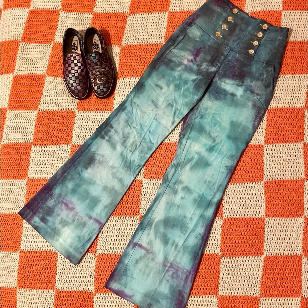 One-of-a-kind Hand-painted Marciano Sailor Trouser
